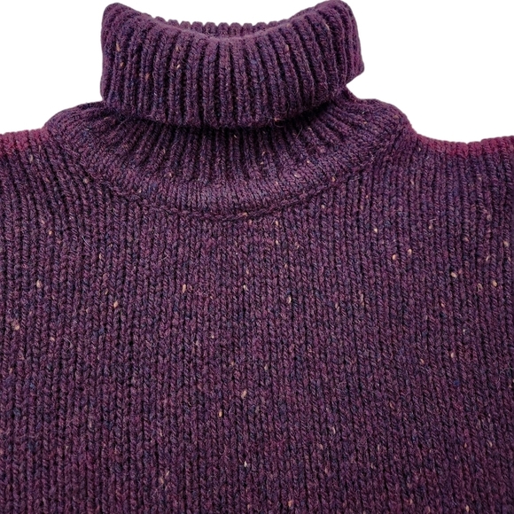 HIGHLAND CLUB Burgundy Wool Silk Turtleneck Sweater Vintage Retro Style m - Picture 8 of 13
